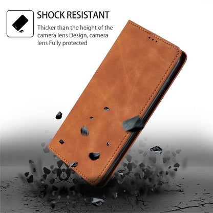 For Samsung Galaxy S25 Ultra 5G Skin Feel Magnetic Leather Phone Case(Light Brown) - Galaxy S25 Ultra 5G Cases by PMC Jewellery | Online Shopping South Africa | PMC Jewellery | Buy Now Pay Later Mobicred