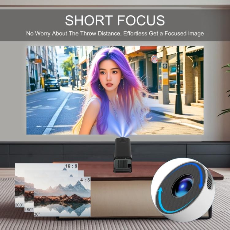 M10 Plus 1280 x 720P 200ANSI Amlogic H713 CPU Android 11 Smart Projector with Bracket, UK Plug(Metal Grey) - LED Projector by PMC TechLife | Online Shopping South Africa | PMC TechLife | Buy Now Pay Later Mobicred