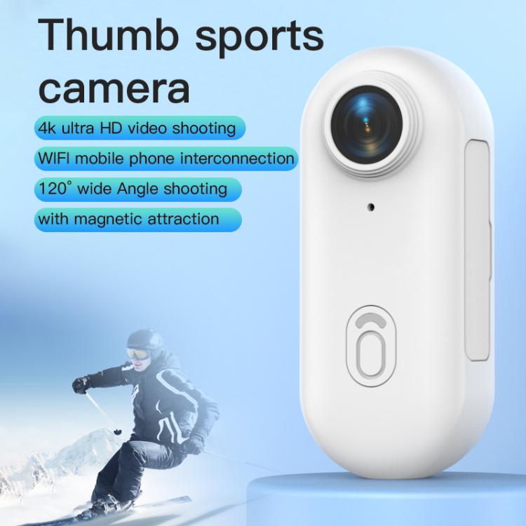 H88 4K Thumb Sports Camera Mini WiFi Camera, Specification:Standard Version(White) - Video Cameras by PMC TechLife | Online Shopping South Africa | PMC TechLife | Buy Now Pay Later Mobicred