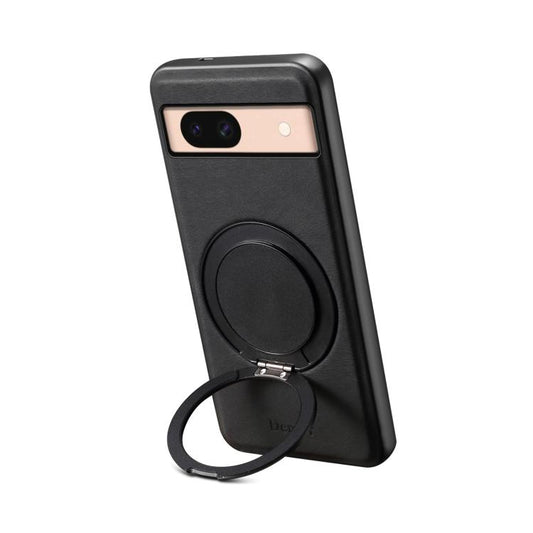 For Google Pixel 8a Denior A14 Skin Feel Rotating Holder MagSafe Phone Case(Black) - Google Cases by Denior | Online Shopping South Africa | PMC Jewellery | Buy Now Pay Later Mobicred