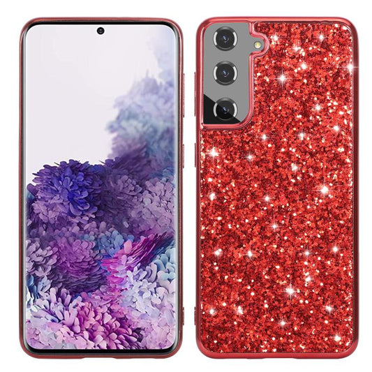 For Samsung Galaxy S25+ 5G Glitter Powder Shockproof TPU Phone Case(Red) - Galaxy S25+ 5G Cases by PMC Jewellery | Online Shopping South Africa | PMC Jewellery | Buy Now Pay Later Mobicred