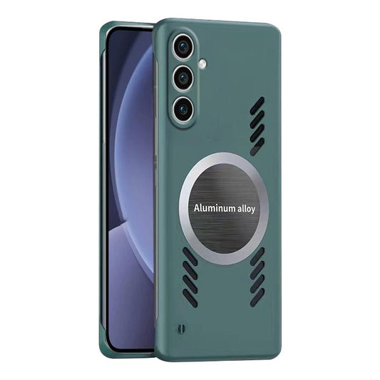 For Samsung Galaxy S25+ 5G All-inclusive Lens Frameless Graphene Cooling Phone Case(Navy Blue) - Galaxy S25+ 5G Cases by PMC Jewellery | Online Shopping South Africa | PMC Jewellery | Buy Now Pay Later Mobicred