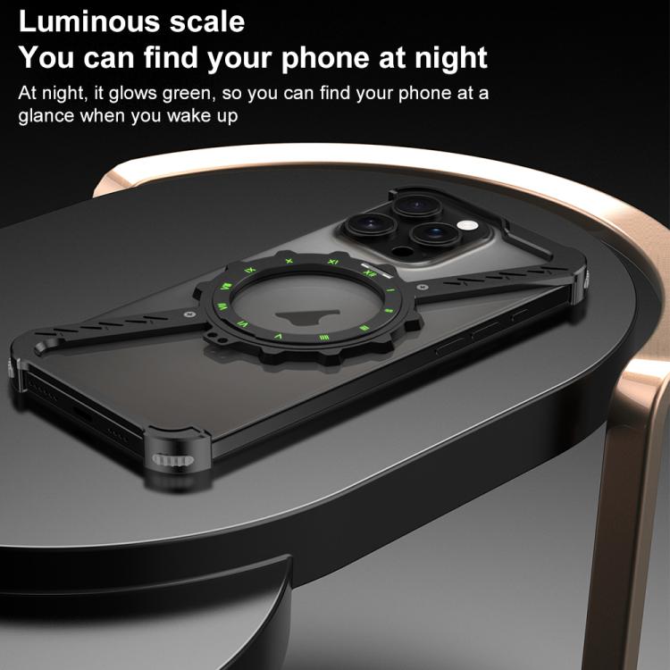 For iPhone 13 Z-shaped Frameless Metal 360 Holder MagSafe Phone Case(Space Grey) - iPhone 13 Cases by PMc TechLife | Online Shopping South Africa | PMc TechLife | Buy Now Pay Later Mobicred