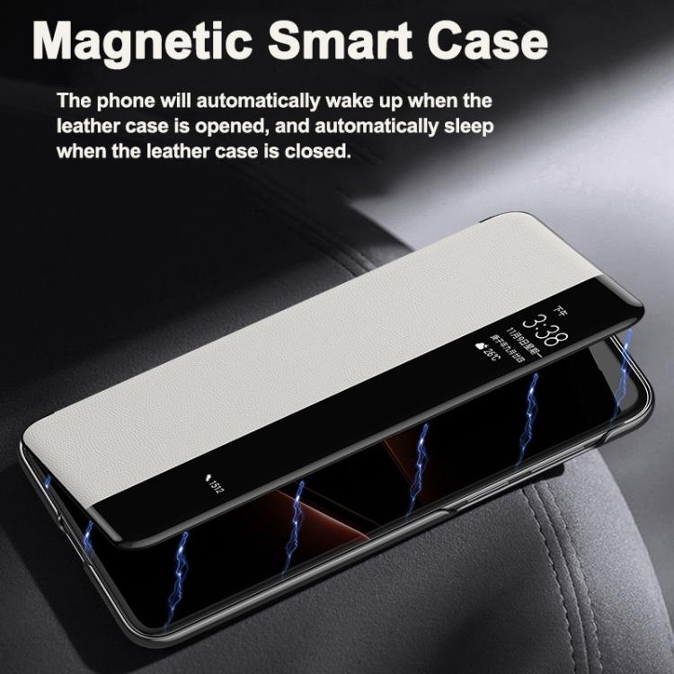 For Huawei Mate 60 Pro Smart View Window Imitation Ultimate Design Phone Case(Black) - Huawei Cases by PMC TechLife | Online Shopping South Africa | PMC TechLife | Buy Now Pay Later Mobicred