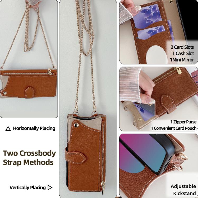 For Infinix Note 40 5G Crossbody Chain Fishtail Litchi Leather Phone Case(Brown) - Infinix Cases by PMC TechLife | Online Shopping South Africa | PMC TechLife | Buy Now Pay Later Mobicred
