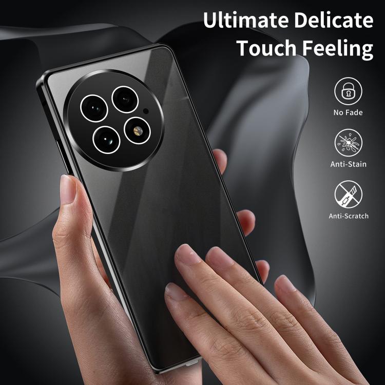 For OnePlus 13 Magnetic HD Tempered Glass Phone Case(Silver) - OnePlus Cases by PMC TechLife | Online Shopping South Africa | PMC TechLife | Buy Now Pay Later Mobicred
