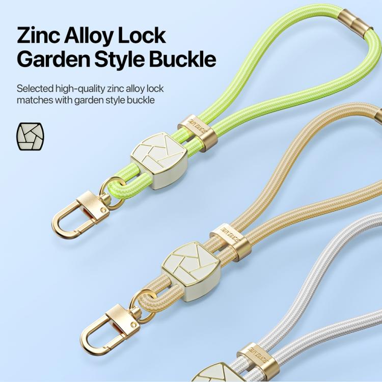 DUX DUCIS Garden Series Broken Ice Pattern Adjustable Short Phone Lanyard(Green Yellow) - Lanyards & Wrist Straps by DUX DUCIS | Online Shopping South Africa | PMc TechLife | Buy Now Pay Later Mobicred