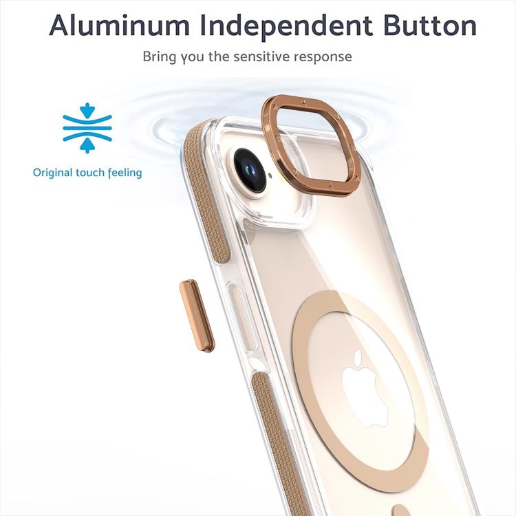 For iPhone 16e Dual-Color Clear Acrylic Hybrid TPU MagSafe Phone Case(Orange) - iPhone 16e Cases by PMC TechLife | Online Shopping South Africa | PMC TechLife | Buy Now Pay Later Mobicred