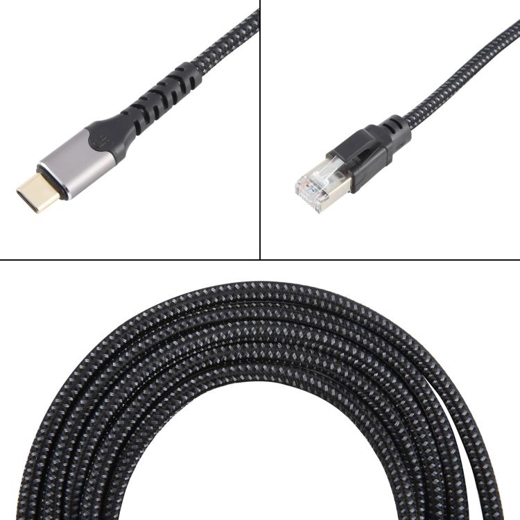 2m RJ45 to USB-C / Type-C High Speed Network Card Ethernet Cable - free shipping - PMc TechLife - Order now!