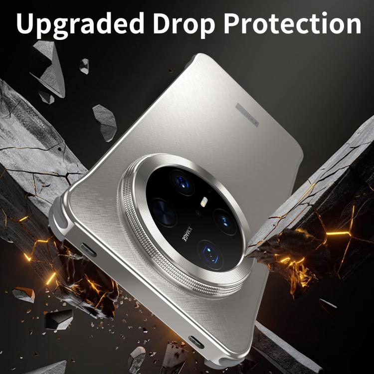 For Huawei Mate 60 Pro Micro Frosted Metal Phone Case(Titanium) - Huawei Cases by PMC TechLife | Online Shopping South Africa | PMC TechLife | Buy Now Pay Later Mobicred