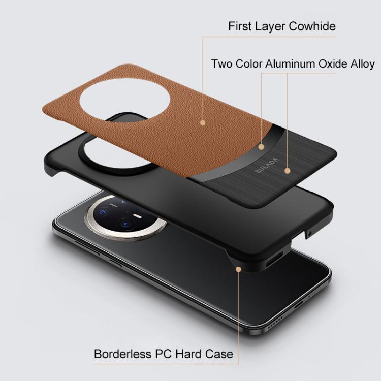 For Huawei Mate 70 SULADA Frameless Top Layer Cowhide Leather Hybrid PC Phone Case(White) - Huawei Cases by SULADA | Online Shopping South Africa | PMC TechLife | Buy Now Pay Later Mobicred