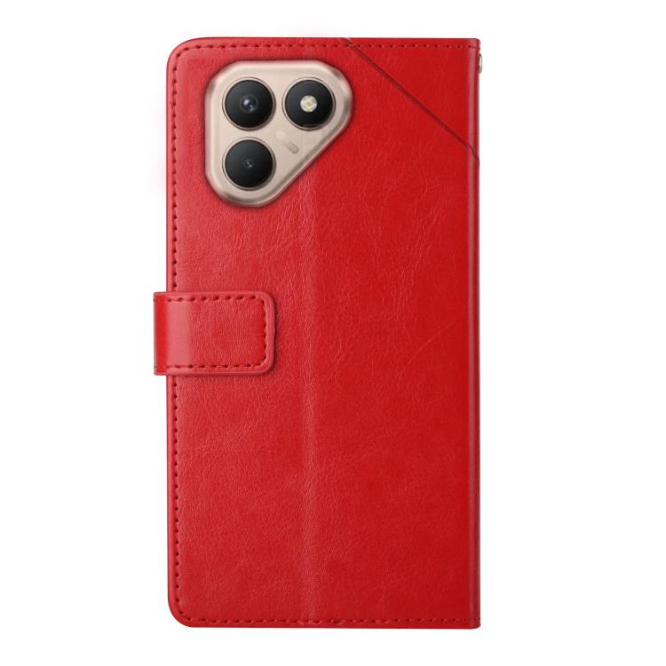 For Tecno Pova 7 4G Y-shaped Pattern Flip Leather Phone Case(Red) - free shipping - PMC TechLife - Order now!