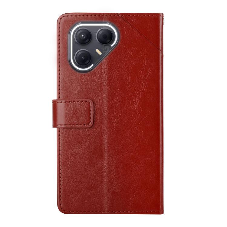 For Tecno Pova 7 5G Y-shaped Pattern Flip Leather Phone Case(Brown) - free shipping - PMC TechLife - Order now!