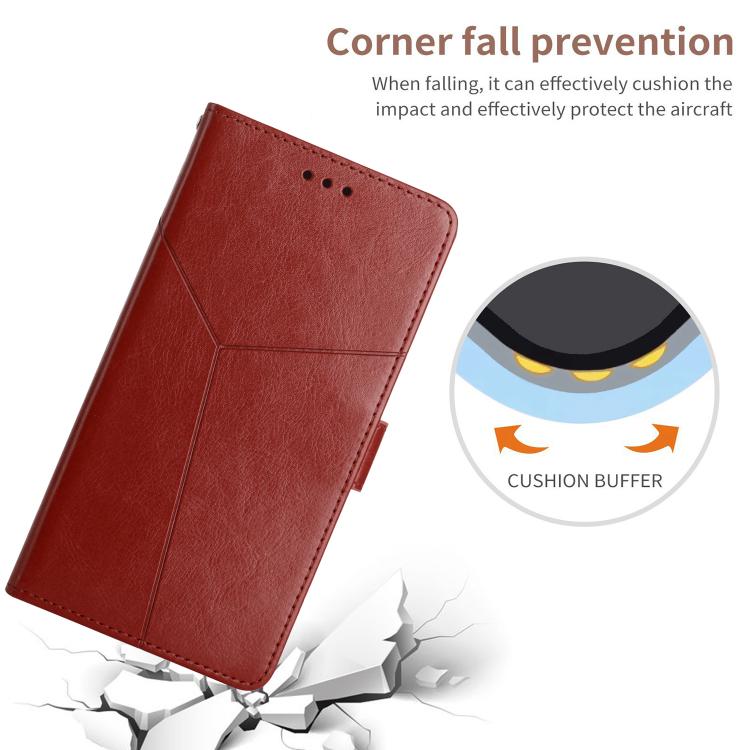 For Tecno Spark 40 Pro+ 4G Y-shaped Pattern Flip Leather Phone Case(Brown) - free shipping - PMC TechLife - Order now!