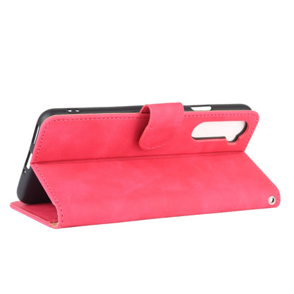 For OnePlus Nord Solid Color Skin Feel Magnetic Buckle Horizontal Flip Calf Texture PU Leather Case with Holder & Card Slots & Wallet(Rose Red) - OnePlus Cases by PMC Jewellery | Online Shopping South Africa | PMC Jewellery | Buy Now Pay Later Mobicred