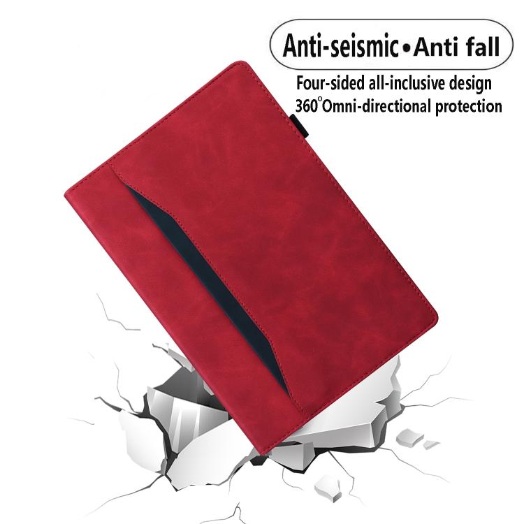 For Tecno Megapad 11 2024 Splicing Shockproof Leather Tablet Case(Red) - Others by PMC TechLife | Online Shopping South Africa | PMC TechLife | Buy Now Pay Later Mobicred