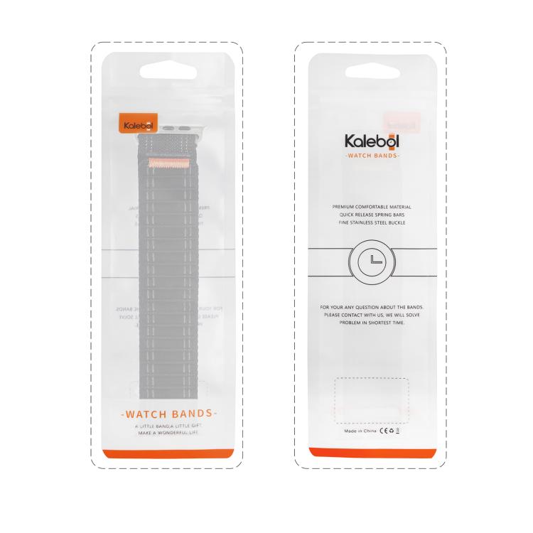 For Apple Watch 46mm / 49mm / 45mm / 44mm Kalebol Ocean Wave Nylon Strap(Grey) - Watch Bands by Kalebol | Online Shopping South Africa | PMC TechLife | Buy Now Pay Later Mobicred