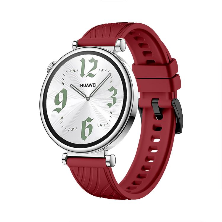 Kalebol 18mm Universal Textured Silicone Black Buckle Strap(Red) - free shipping - PMc TechLife - Order now!