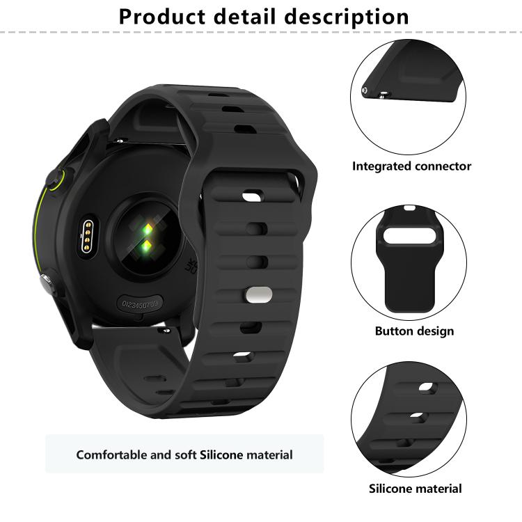 22mm Kalebol Wave Pattern Studded Buckle Silicone Watch Band(Navy Blue) - 22mm Bands by Kalebol | Online Shopping South Africa | PMc TechLife | Buy Now Pay Later Mobicred