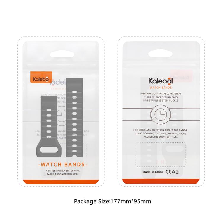 22mm Kalebol Wave Pattern Studded Buckle Silicone Watch Band(Navy Blue) - 22mm Bands by Kalebol | Online Shopping South Africa | PMc TechLife | Buy Now Pay Later Mobicred