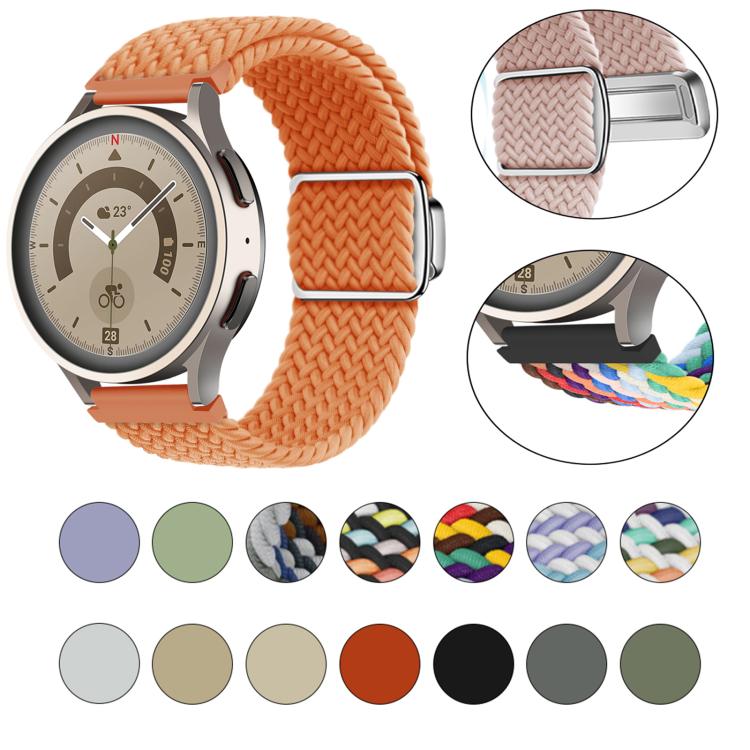 22mm Kalebol Nylon Braided Loop Magnetic Buckle Watch Band(White Rainbow) - free shipping - PMc TechLife - Order now!