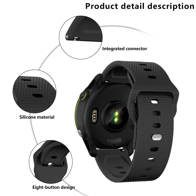 20mm Kalebol Dot Studded Buckle Silicone Watch Band(Dark Blue) - free shipping - PMc TechLife - Order now!