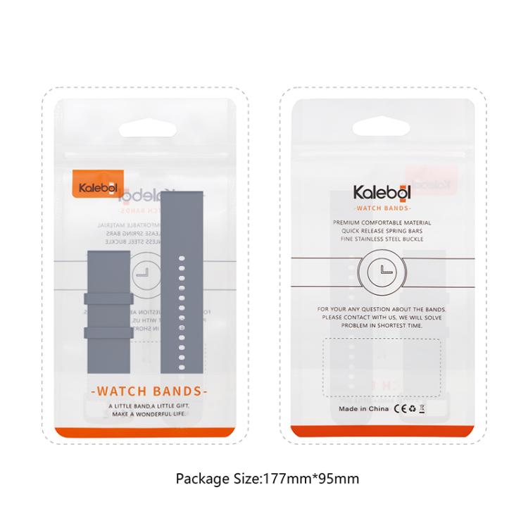 20mm Kalebol Round Tail Silicone Watch Band(Midnight Blue) - 20mm Bands by Kalebol | Online Shopping South Africa | PMc TechLife | Buy Now Pay Later Mobicred
