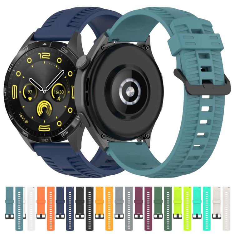 22mm Kalebol Black Buckle Tire Pattern Silicone Watch Band(Orange) - free shipping - PMc TechLife - Order now!