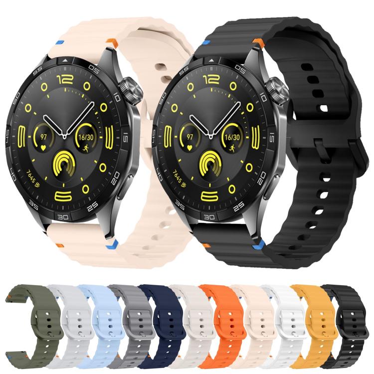 20mm Kalebol Wave Stitch Silicone Watch Band(Army Green) - 20mm Bands by Kalebol | Online Shopping South Africa | PMc TechLife | Buy Now Pay Later Mobicred
