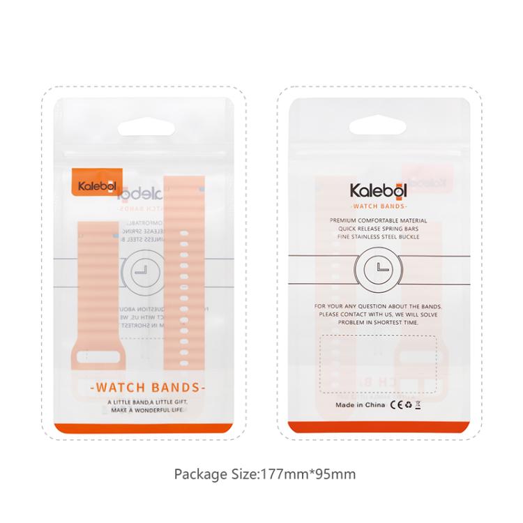 20mm Kalebol Wave Stitch Silicone Watch Band(Army Green) - 20mm Bands by Kalebol | Online Shopping South Africa | PMc TechLife | Buy Now Pay Later Mobicred