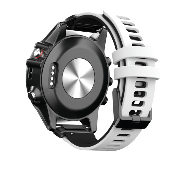 For Garmin QuickFit 26mm Kalebol Two-layer Silicone Watch Band(White Black) - free shipping - PMc TechLife - Order now!