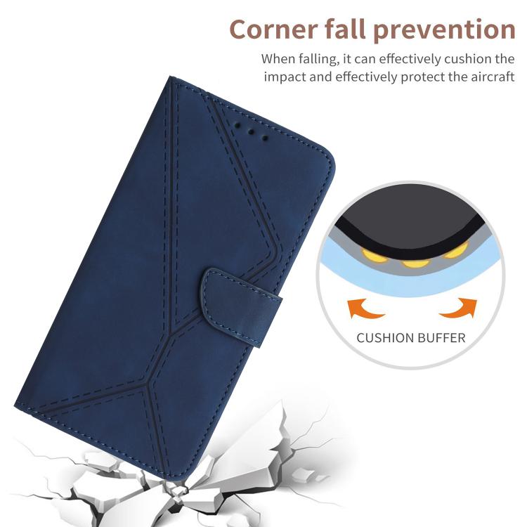 For Tecno Spark 40 Pro+ 4G Stitching Embossed Leather Phone Case(Blue) - free shipping - PMC TechLife - Order now!