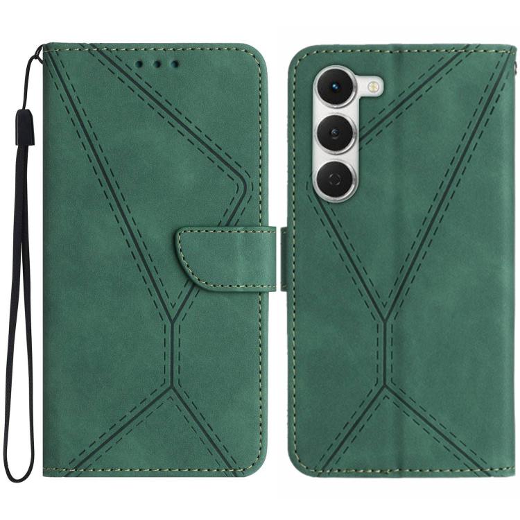 For Tecno Spark 40 Pro 4G Stitching Embossed Leather Phone Case(Green) - free shipping - PMC TechLife - Order now!