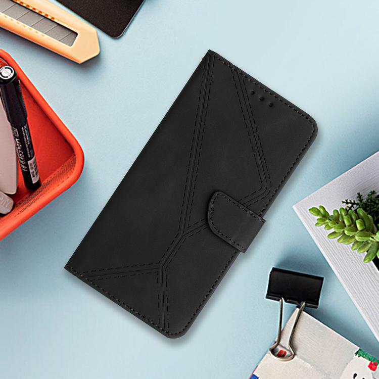 For Tecno Spark 40 4G Stitching Embossed Leather Phone Case(Black) - free shipping - PMC TechLife - Order now!