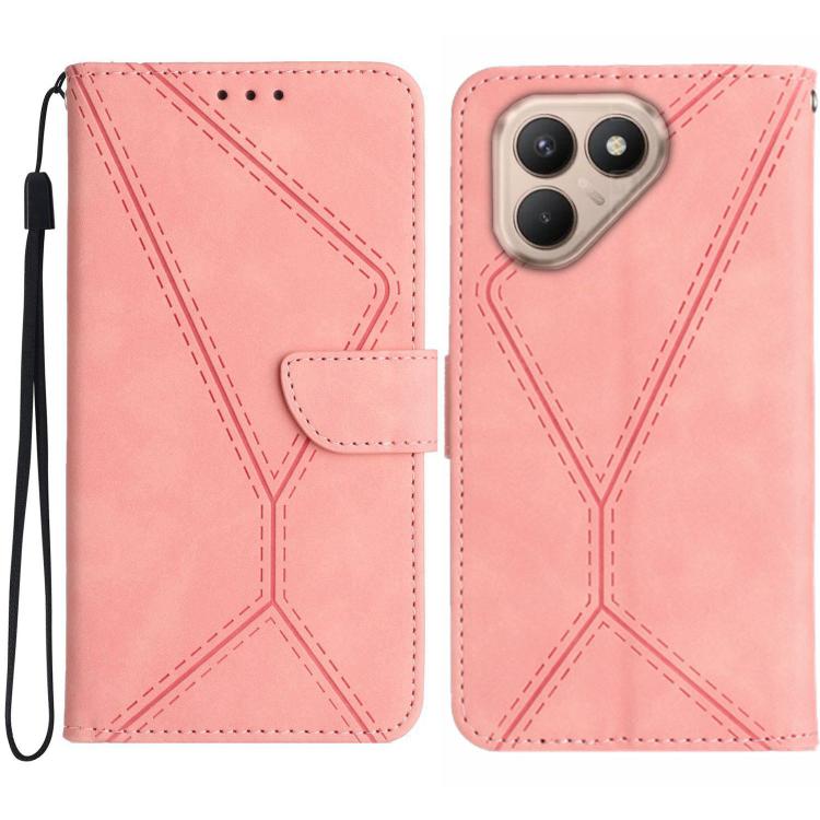 For Tecno Pova 7 4G Stitching Embossed Leather Phone Case(Pink) - free shipping - PMC TechLife - Order now!