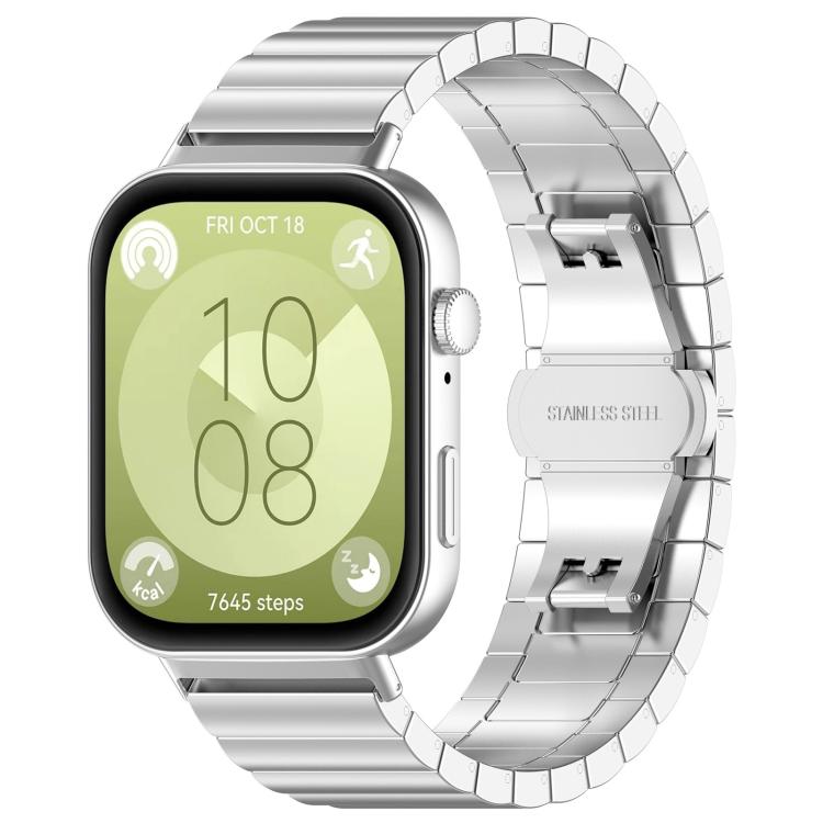 For Huawei Watch Fit3 Kalebol Solid Stainless Steel Strap(Silver) - free shipping - PMC TechLife - Order now!