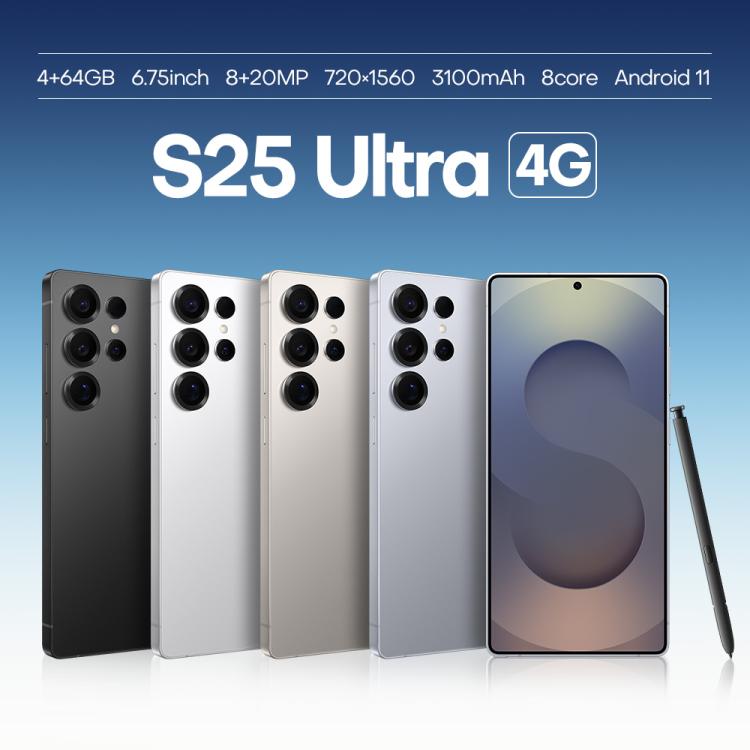 F102 / S25 Ultra, 4GB+64GB, 6.75 inch Android 11 MTK6762 Octa Core, Network: 4G, Dual SIM, Support Wireless Charging, Plug:EU Plug(Titanium Black) - free shipping - PMc TechLife - Order now!