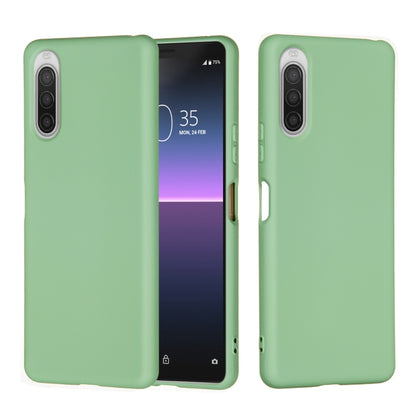 For Sony Xperia 10 II Solid Color Liquid Silicone Dropproof Full Coverage Protective Case(Green) - Sony Cases by PMC Jewellery | Online Shopping South Africa | PMC Jewellery | Buy Now Pay Later Mobicred