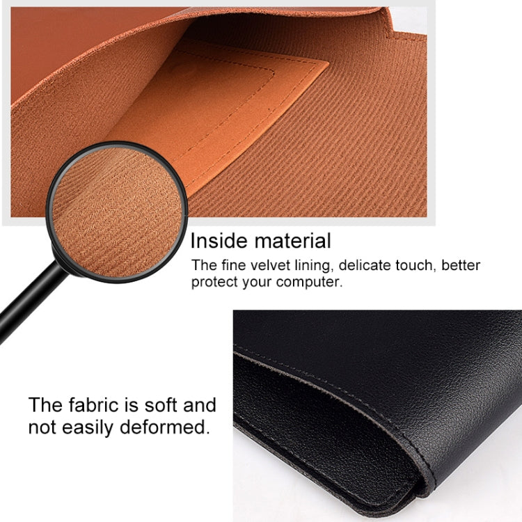 PU05 Sleeve Leather Case Carrying Bag for 15.4 inch Laptop(Black) - 15 inch by PMC Jewellery | Online Shopping South Africa | PMC Jewellery | Buy Now Pay Later Mobicred