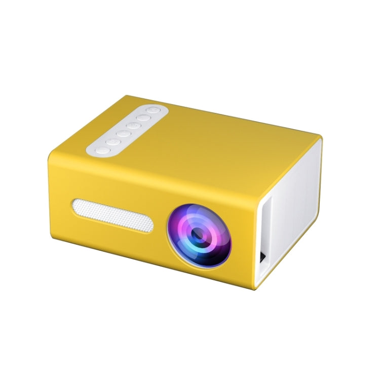 T300 25ANSI LED Portable Home Multimedia Game Projector, US Plug(Yellow) - LED Projector by PMC Jewellery | Online Shopping South Africa | PMC Jewellery | Buy Now Pay Later Mobicred