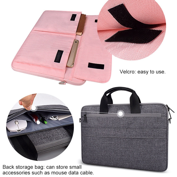 ST08 Handheld Briefcase Carrying Storage Bag with Shoulder Strap for 13.3 inch Laptop(Black) - 13.3 inch by PMC Jewellery | Online Shopping South Africa | PMC Jewellery | Buy Now Pay Later Mobicred