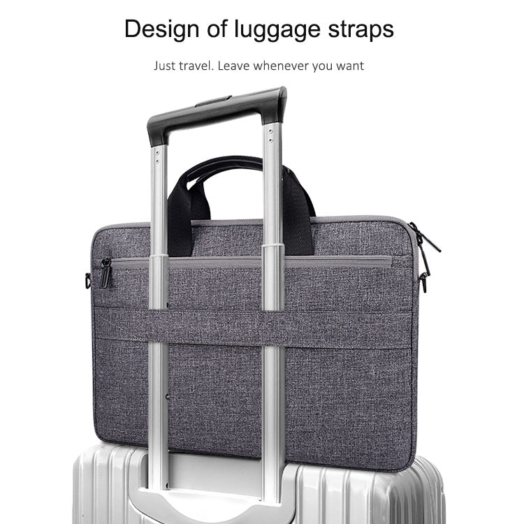 ST08 Handheld Briefcase Carrying Storage Bag with Shoulder Strap for 13.3 inch Laptop(Black) - 13.3 inch by PMC Jewellery | Online Shopping South Africa | PMC Jewellery | Buy Now Pay Later Mobicred