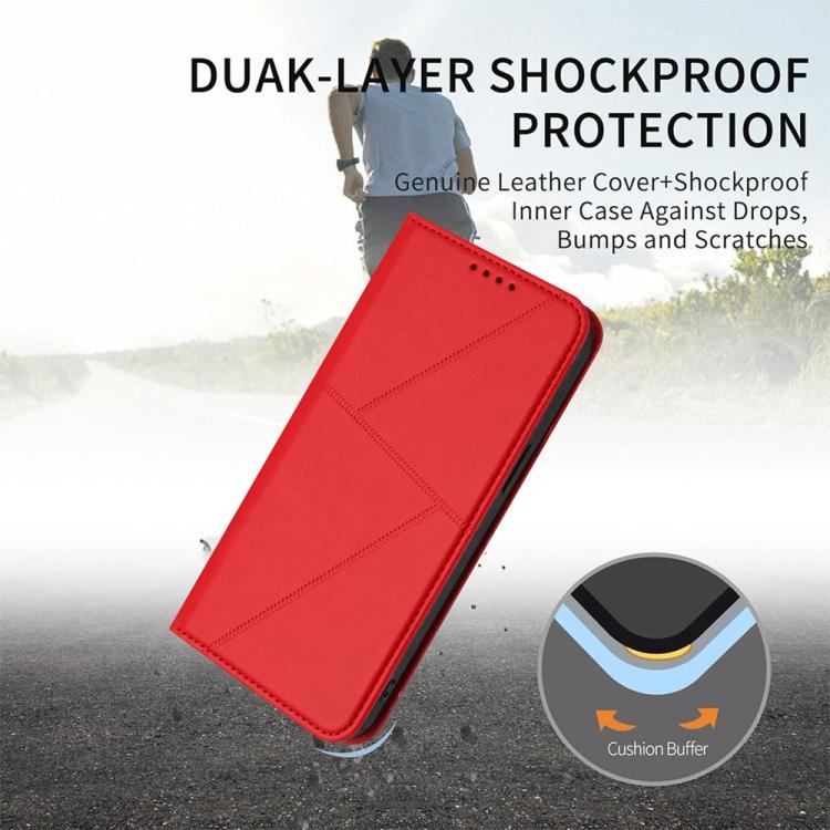For iPhone 17 Air Strong Magnetic Frosted Flip Leather Phone Case(Red) - free shipping - PMc TechLife - Order now!