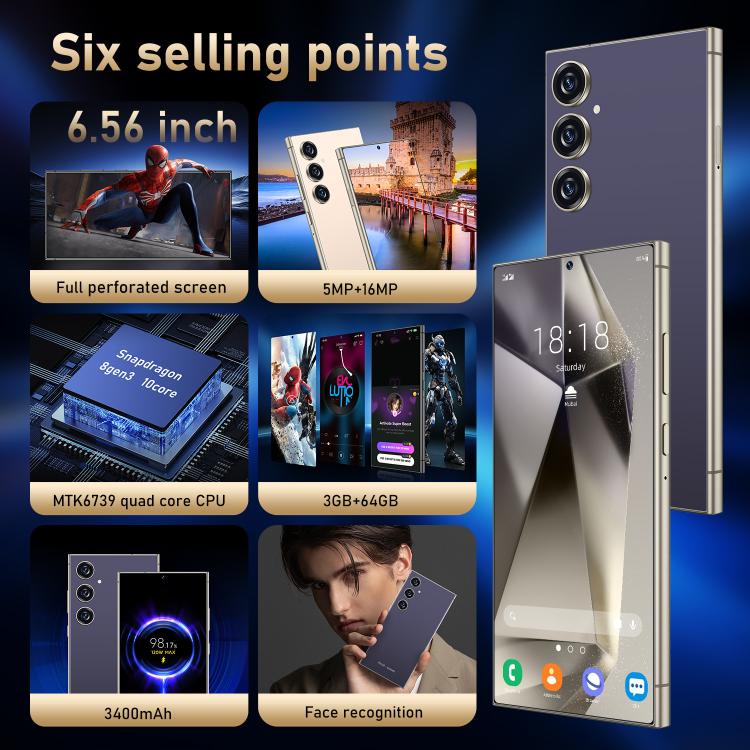 C24 Pro / S3-3, 3GB+64GB, 6.56 inch Android 10 MTK6739 Quad Core, Network: 4G, Dual SIM, Plug:AU Plug(Black) - free shipping - PMc TechLife - Order now!