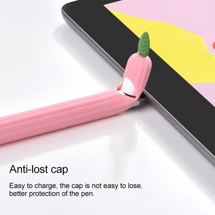 For Apple Pencil 2 Contrasting Color Mint Leaf Silicone Non-slip Protective Cover(Pink) - Pencil Accessories by PMC Jewellery | Online Shopping South Africa | PMC Jewellery | Buy Now Pay Later Mobicred