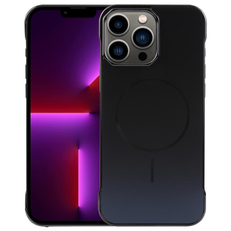 For iPhone 13 Pro Electroplating Frameless Frosted Anti-Glare PC MagSafe Phone Case(Black) - free shipping - PMC TechLife - Order now!
