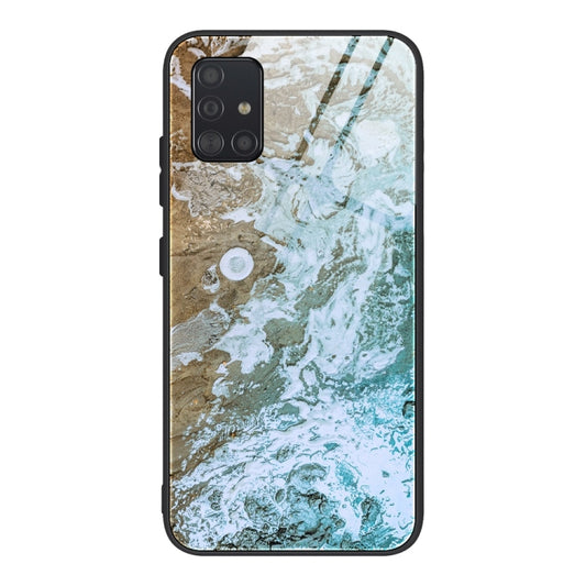 For Samsung Galaxy A51 Marble Pattern Glass Protective Case(DL06) - Galaxy Phone Cases by PMC Jewellery | Online Shopping South Africa | PMC Jewellery