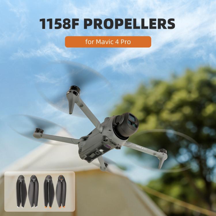 For DJI Mavic 4 Pro Sunnylife 1158F Quick-Release Propellers Blades, Type:Two Pairs(Silver Tip) - free shipping - PMC TechLife - Order now!