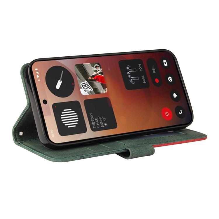 For Nothing Phone 3A Pro Dual-color Splicing Flip Leather Phone Case(Green) - free shipping - PMC TechLife - Order now!