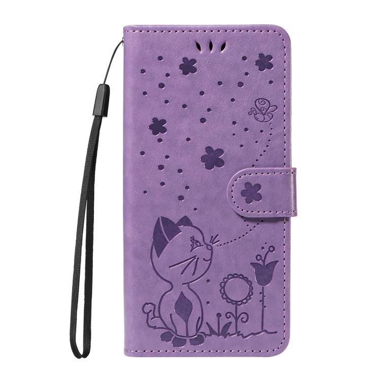 For Nothing Phone 3 Cat and Bee Embossed Flip Leather Phone Case(Purple) - free shipping - PMC TechLife - Order now!